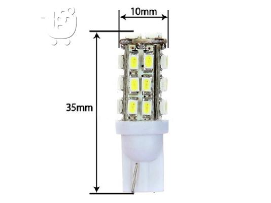 T10 28 SMD LED 6500K COOL WHITE ΥΨΗΛΗΣ ΙΣΧΥΟΣ