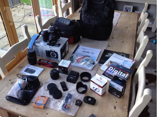 PoulaTo: Canon EOS 7D 18.0 MP ψηφιακή φωτογραφική μηχανή SLR Mega Bundle 18-55mm, 55-250mm & 50 χιλιοστά.